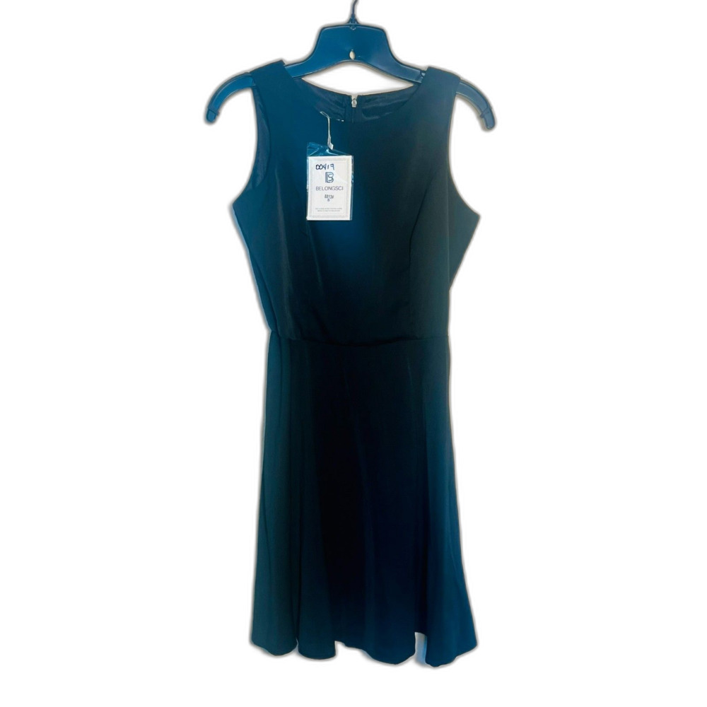 Belongsci Women Little Black Dress Tank  Small Work Wedding Party Cocktail Chic